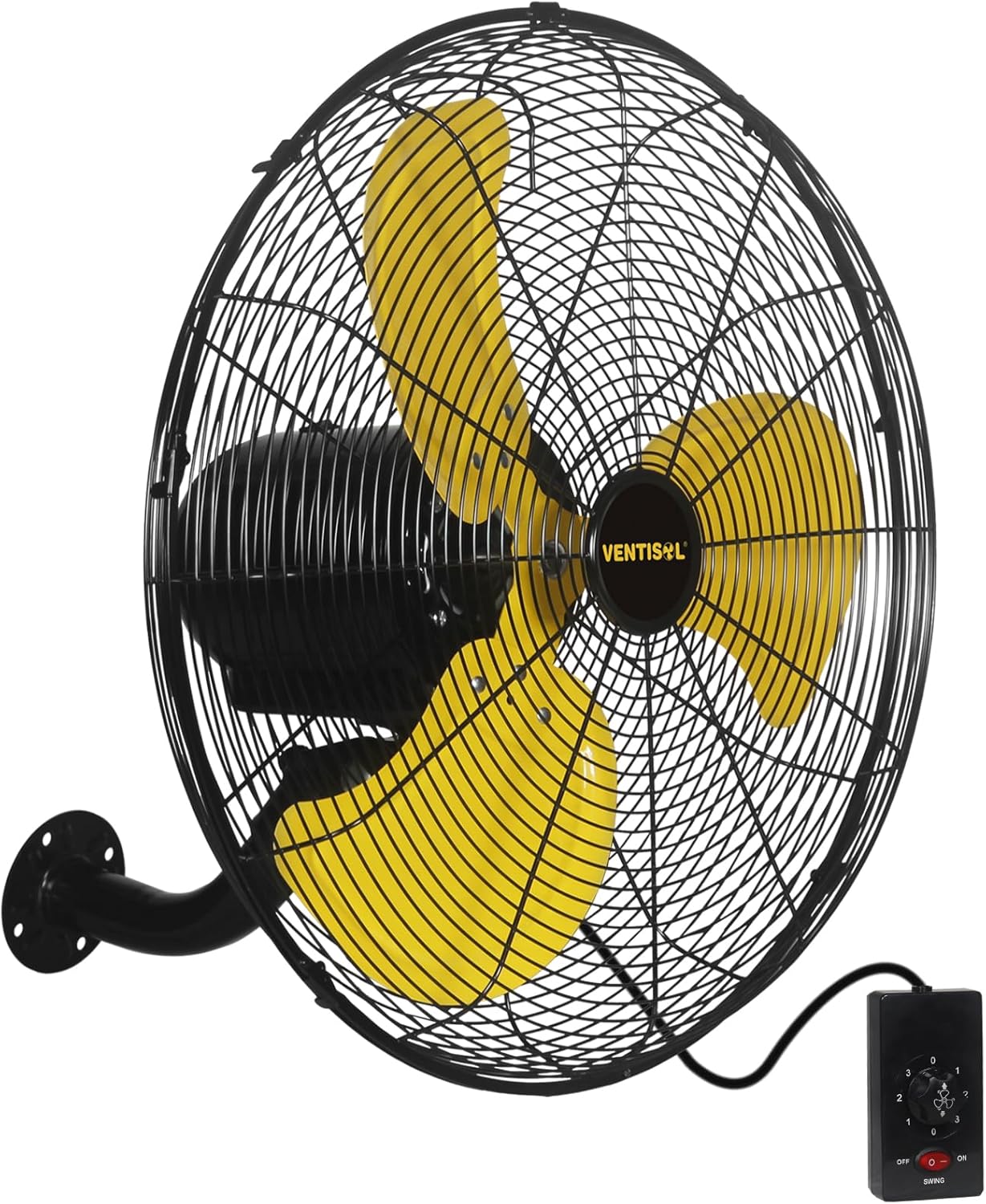 VENTISOL 20 Inch Wall Mount Fan Oscillating, High Velocity Industrial Wall Fan for Indoor, Commercial, Residential, Warehouse, Greenhouse, Workshop, Basement