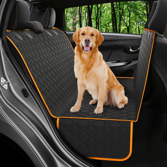 XL Dog Car Seat Cover for Back Seat, Waterproof Hammock for Car, SUV & Truck, Non-Slip Backseat Cover for Dogs, Heavy-Duty Dog Hammock Style Seat Protector Pets, Easy to Install & Clean