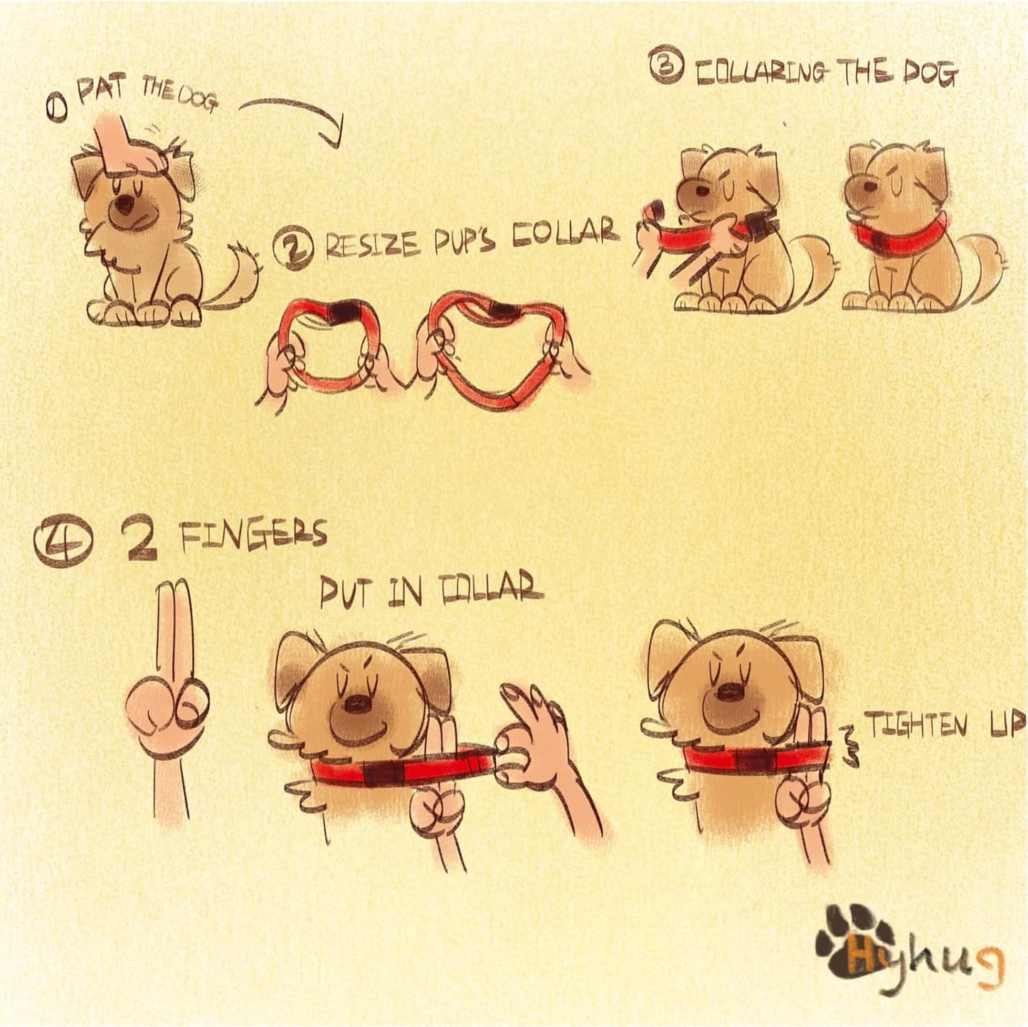 Hyhug Dog Collar for Large Dogs, Green Heavy Duty | Quick Release Nylon Buckle Collar, Adjustable & Durable Pet Supplies for Boy & Girl Dogs (Large, Military Green)