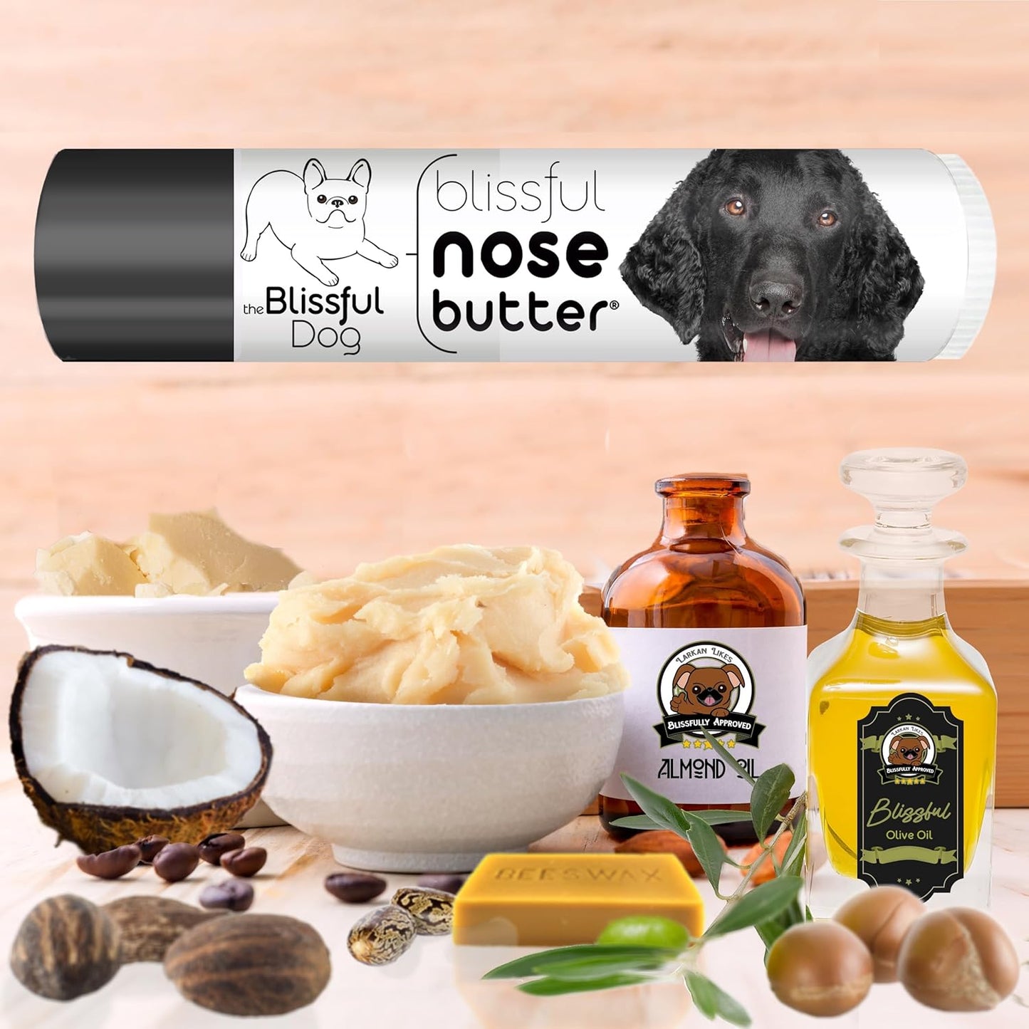 The Blissful Dog Curly-Coat Retriever Unscented Nose Butter, 0.15-Ounce