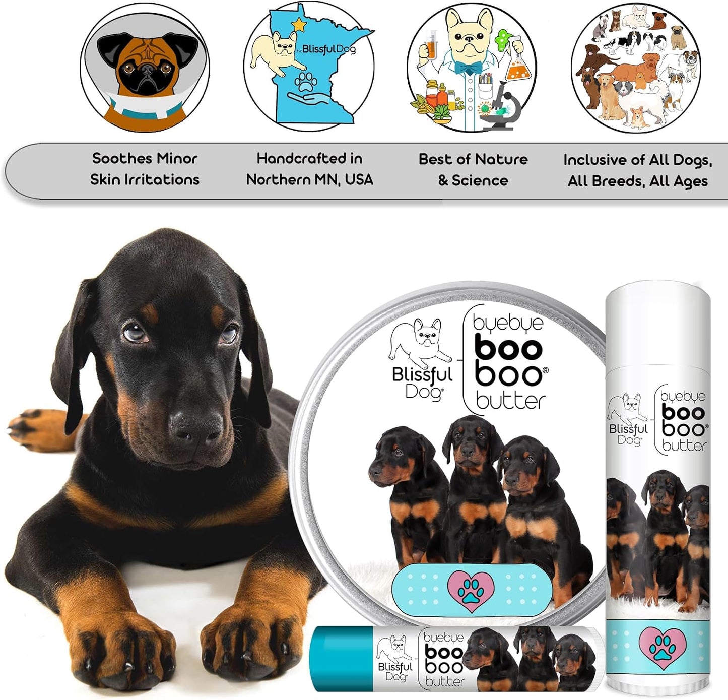 The Blissful Dog Doberman Pinscher Boo Boo Butter, 1-Ounce