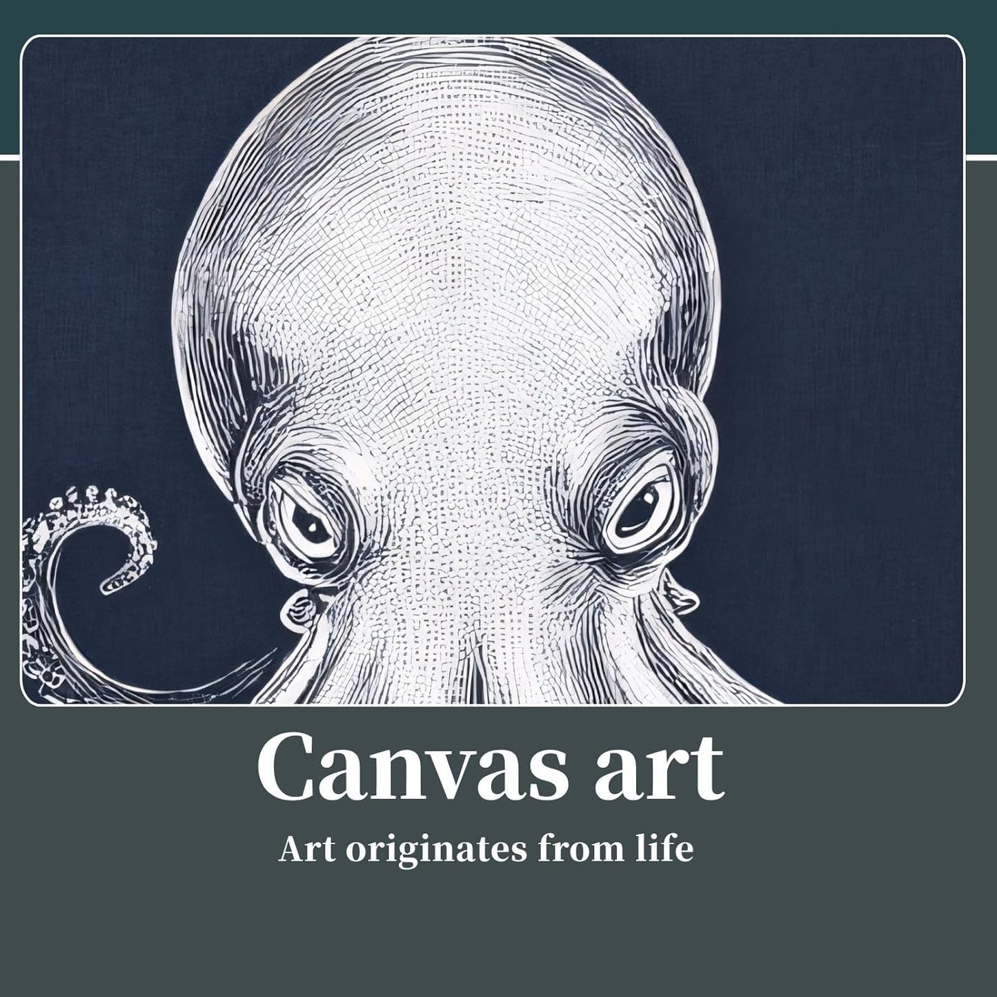 Octopus Wall Decor, Octopus Canvas Wall Art, Ocean Wall Decor,Sea Animal Canvas to Paint for Bathroom, Living Room, Bedroom (24" x 36" x 3 pcs)