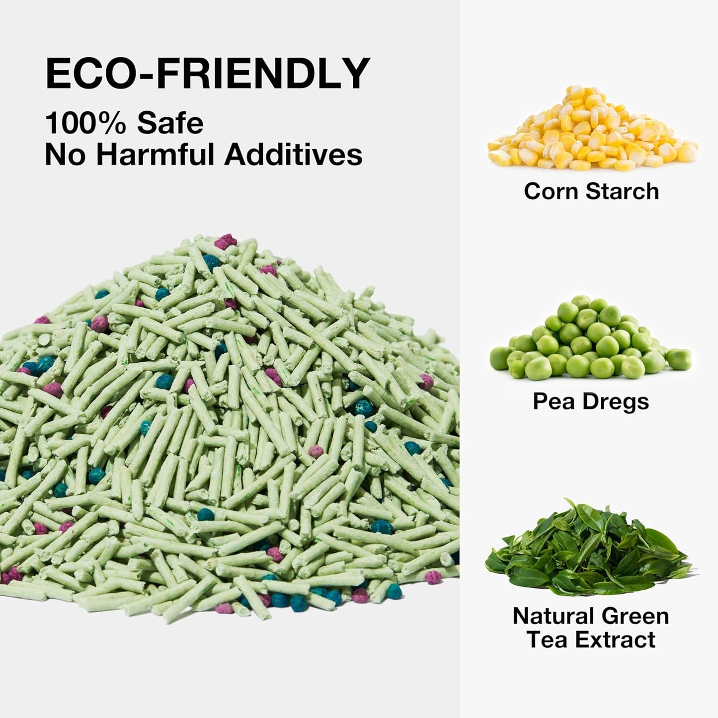 VETRESKA Tofu Cat Litter, Natural Kitty Litter Strong Clumping Flushable Cat Litter Pellets Ultra Absorbent, Odor Control, Dust-Free, Low Tracking Eco-Friendly Tofu Litter, Greentea(5.5lb×4bags)