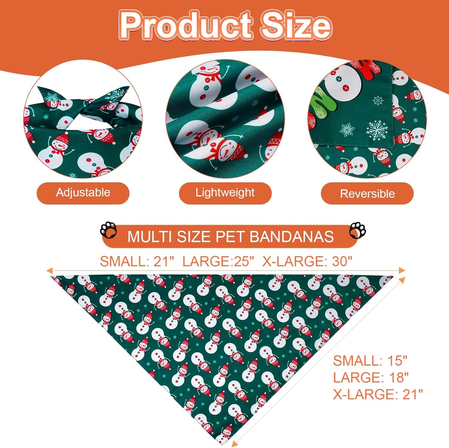 Christmas Dog Bandanas Small 3PCS, 6 Pattern Holiday Scarf for Boy and Girl, Triangle Reversible Bibs Breed for Puppy Pets