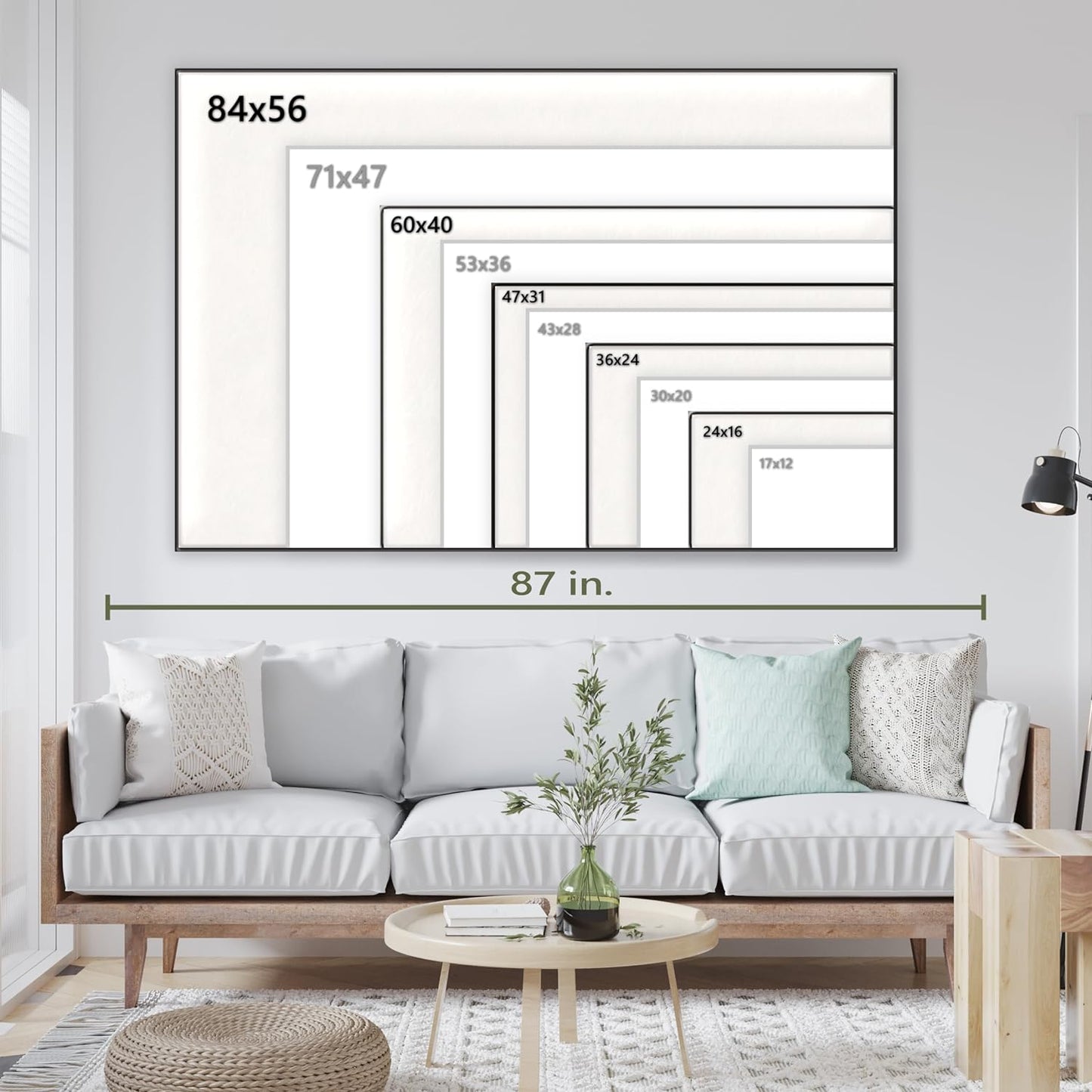 Nature Wall Art Prints - Ocean Forest Mountain Lake Canvas Landscapes - Small to Extra Large Living Room Bedroom Kitchen Bathroom Décor (Forest Reflection, 55L" x 83W"- 3 Panels)