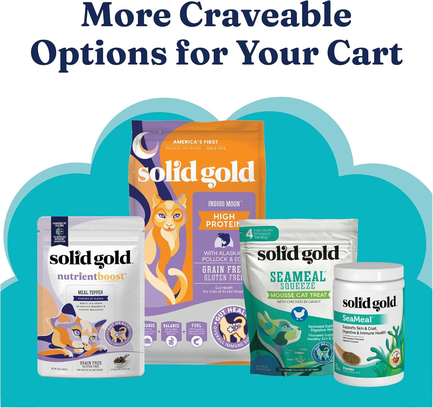 Solid Gold Wet Cat Food Pate - Healthy Canned Cat Food Pate w/Real Tuna & Sardine, Omega Fatty Acids, Vitamins & Minerals - Grain Free & Gluten Free Can Meals for Cats & Kittens - 24ct/3oz Can