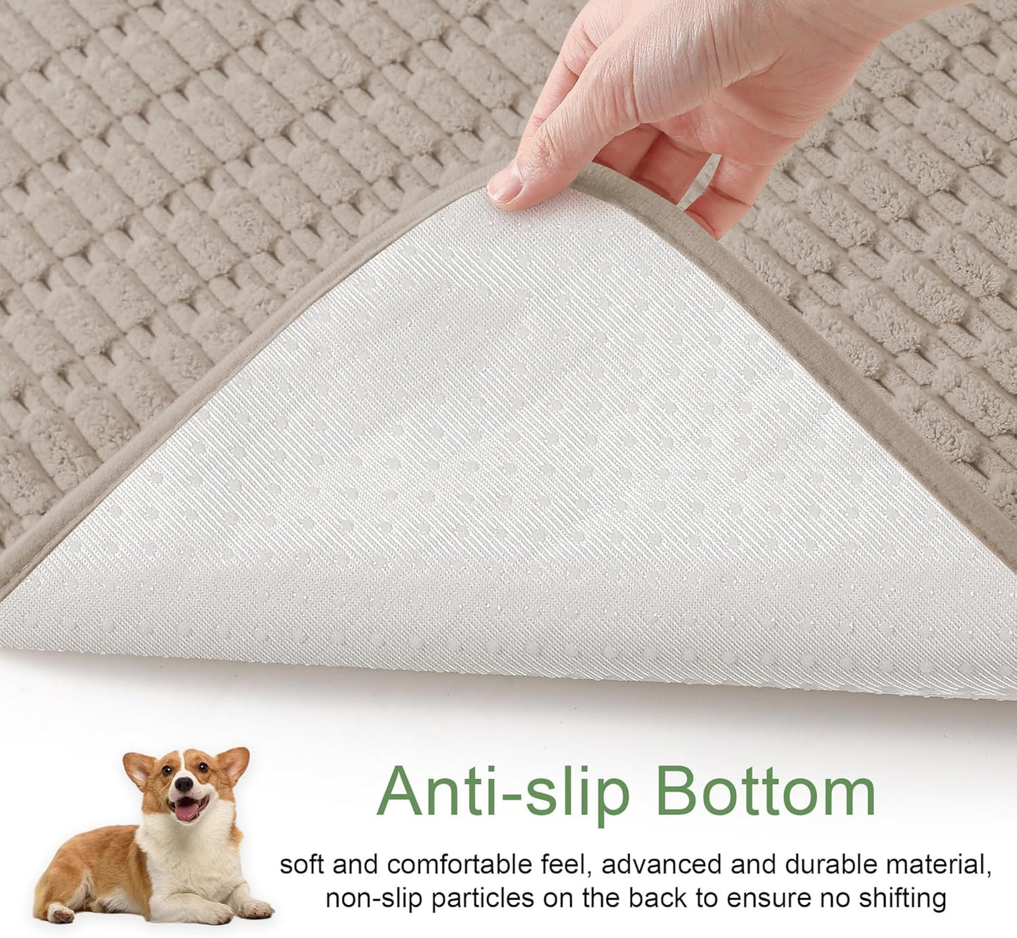 Washable Pee Pads for Dogs, 2 Pack Reusable Puppy Pads Dog Pads, Non-Slip Dog Pee Pads, Leakproof Pet Pee Pads Wee Wee Pads for Dogs. (Brown, 30"x34"(Pack of 2))