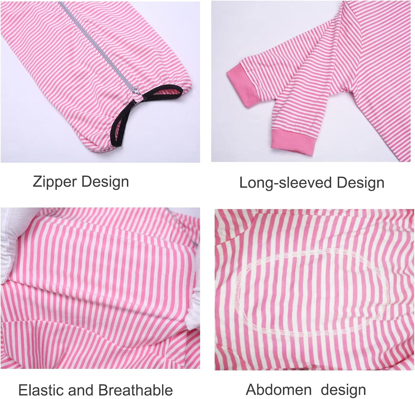 Yeapeeto Dog Onesie Surgery Recovery Suit for Large Medium Bodysuit Dogs Pajamas PJS Full Body for Shedding, Prevent Licking, Wound Protection, Cone Alternative (5XL, Pink)