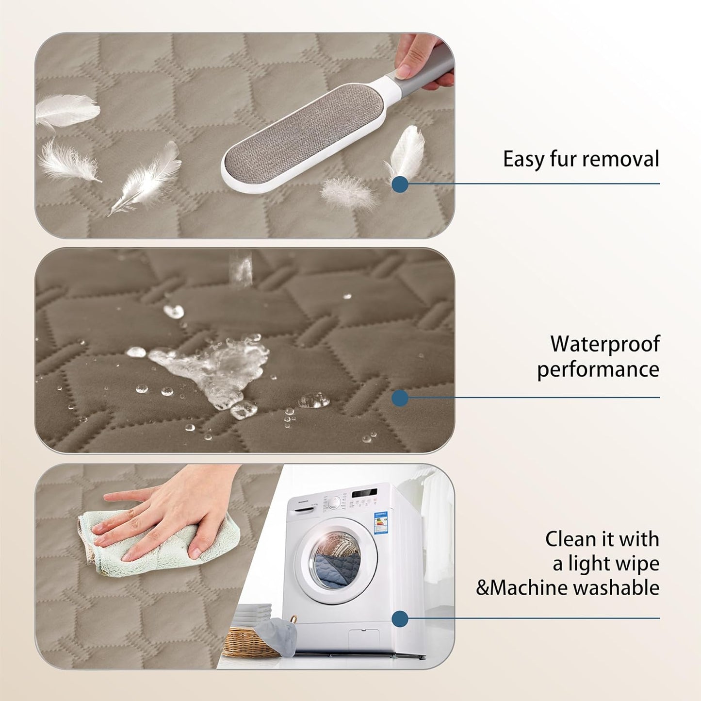 gogobunny 100% Double Sided Waterproof Dog Blanket Soft Pet Bed Cover Reversible Protect Furniture Couch Sofa Car for Puppy Cat Kids (Dark Walnut/Light Walnut, 68x82 Inch (Pack of 1))