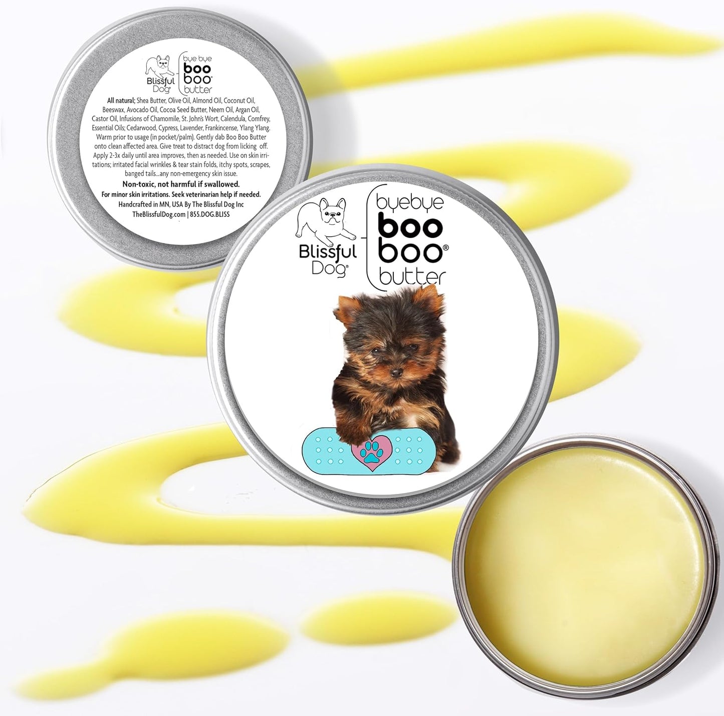 The Blissful Dog 2 oz TIN Yorkshire Terrier Booboo Butter