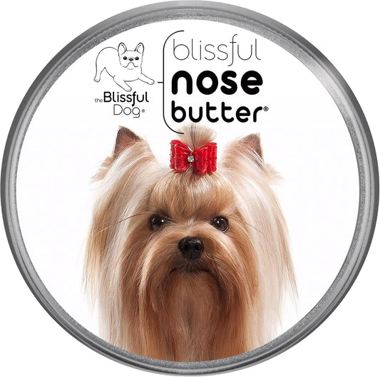The Blissful Dog Yorkshire Terrier Nose Butter for Dry, Cracked Skin, Lick-Safe Dog Nose Balm with Moisturizing Shea Butter, Almond, Olive, and Essential Oils, Pet Supplies, Uncented, 2 oz.