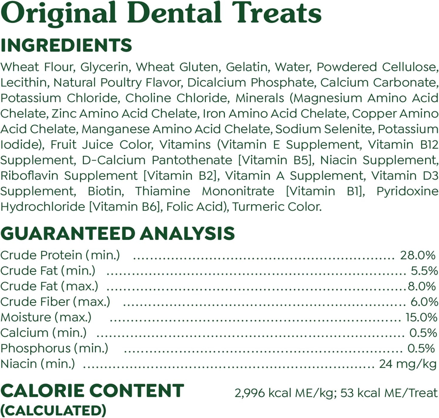 Greenies Original Teenie Dental Dog Treats, 3 oz. Pack (11 Treats)