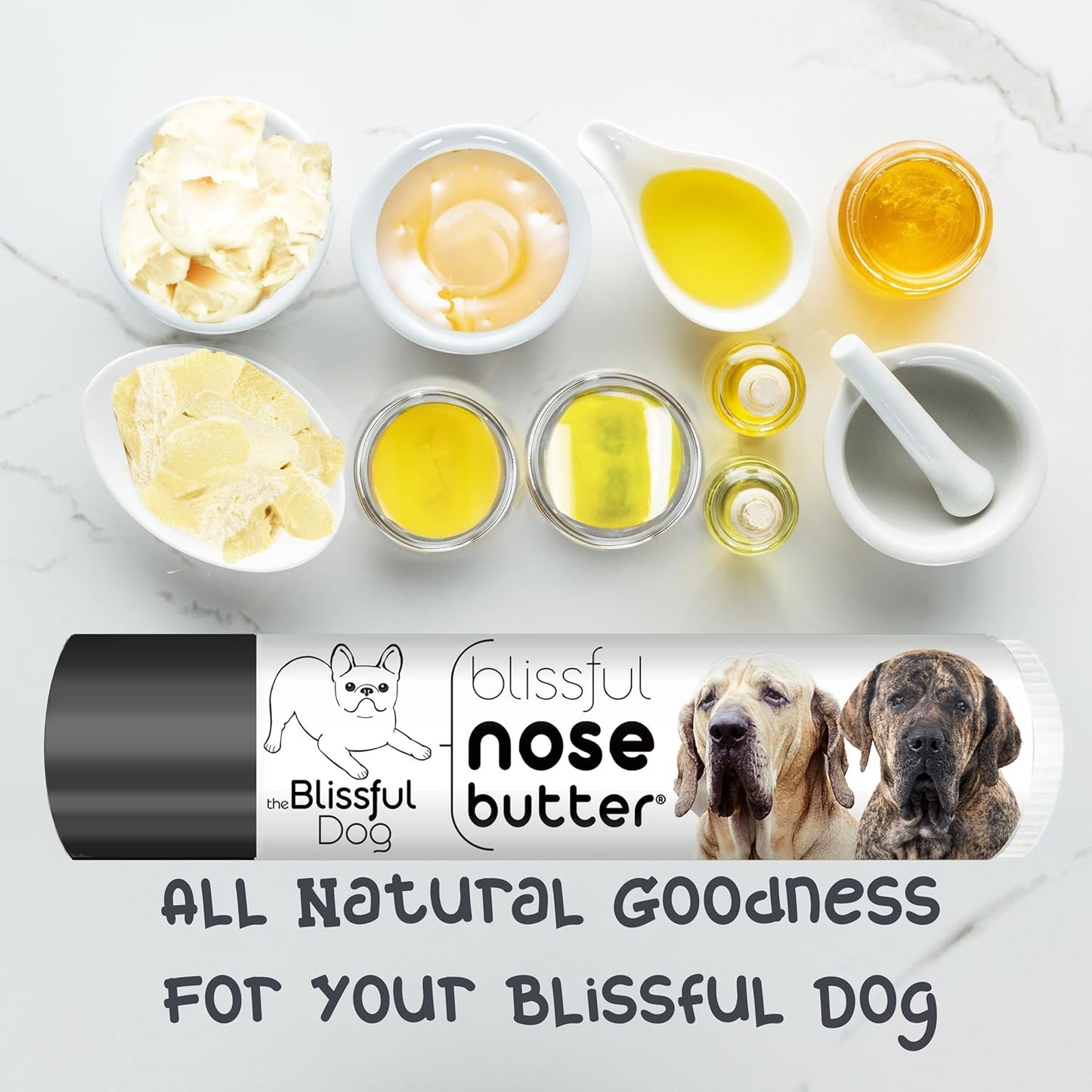 The Blissful Dog Fila Brasilerio Unscented Nose Butter - Dog Nose Butter, 4 Ounce
