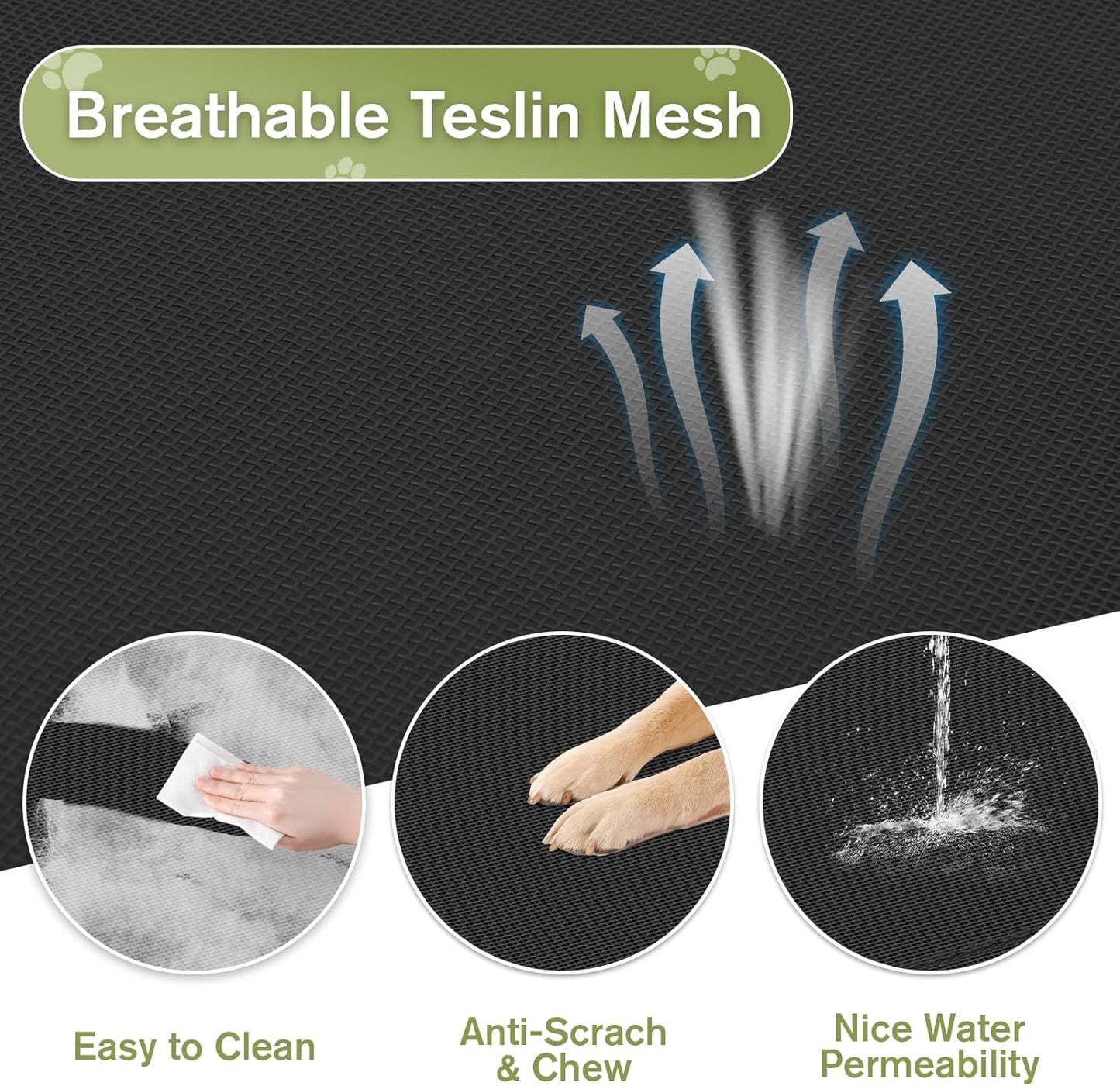 Small Elevated Dog Bed 22 Inch - Puppy Cooling Cot with Removable Washable Breathable Mesh, Raised Dog Cots Beds for Indoor and Outdoor, Black