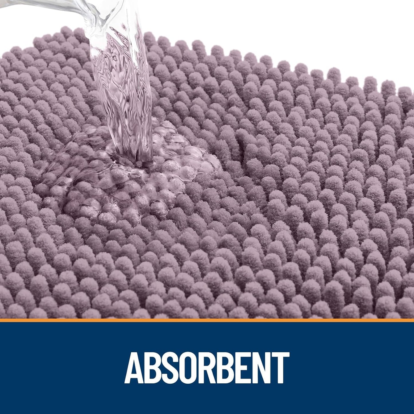 OLANLY Dog Door Mat for Muddy Paws 48x30, Absorbs Moisture and Dirt, Absorbent Non-Slip Washable Doormat, Quick Dry Chenille Mud Mat for Dogs, Entry Indoor Entryway Carpet for Inside Floor, Deep Plum