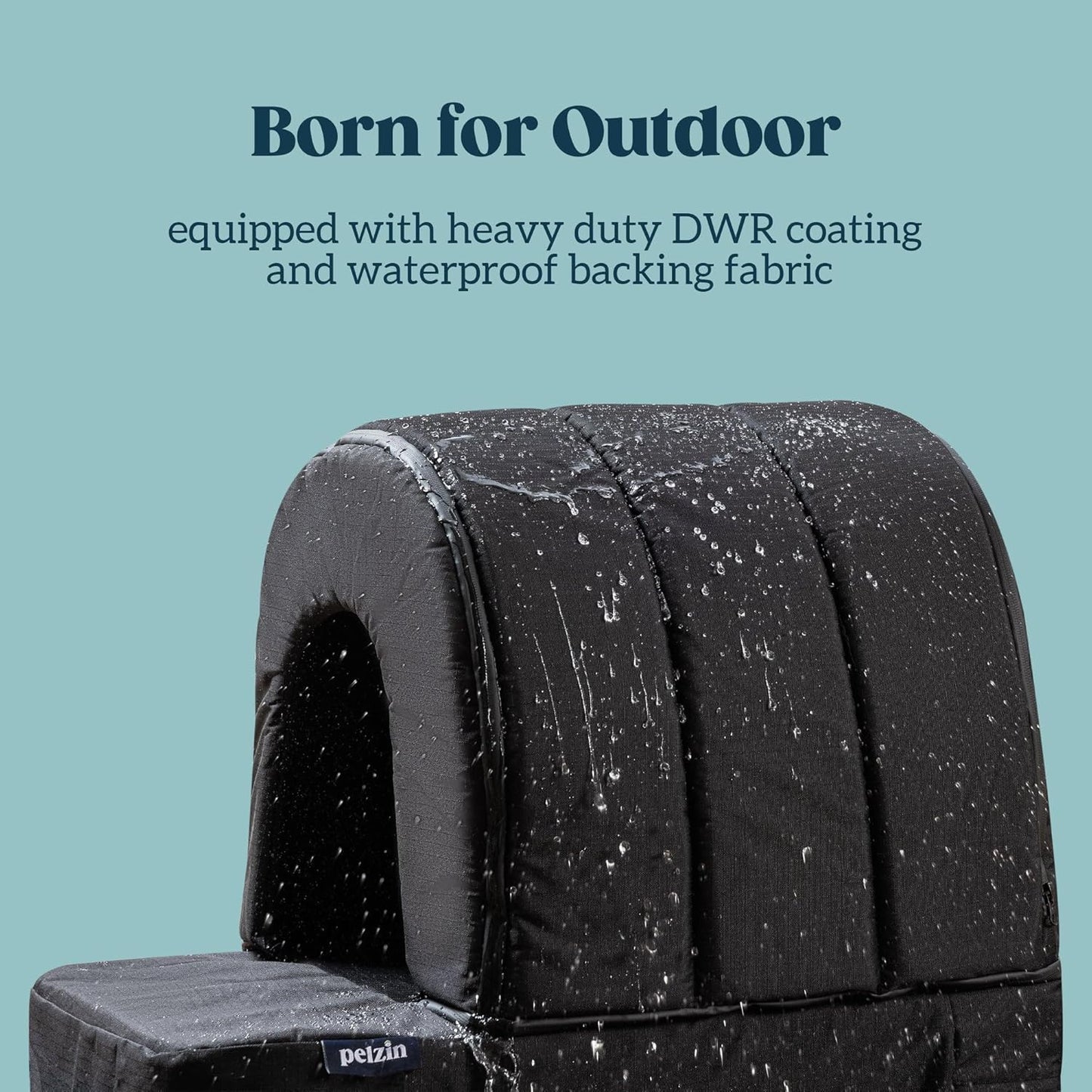 Orthopedic Dog House - Outdoor Waterproof Dog Shelter w/Porch - Indoor Pet House w/Egg-Crate Foam - Cooling - Machine Washable - Ideal for Extra Large Breeds & Fits 42-Inch Crate - 41"x27"