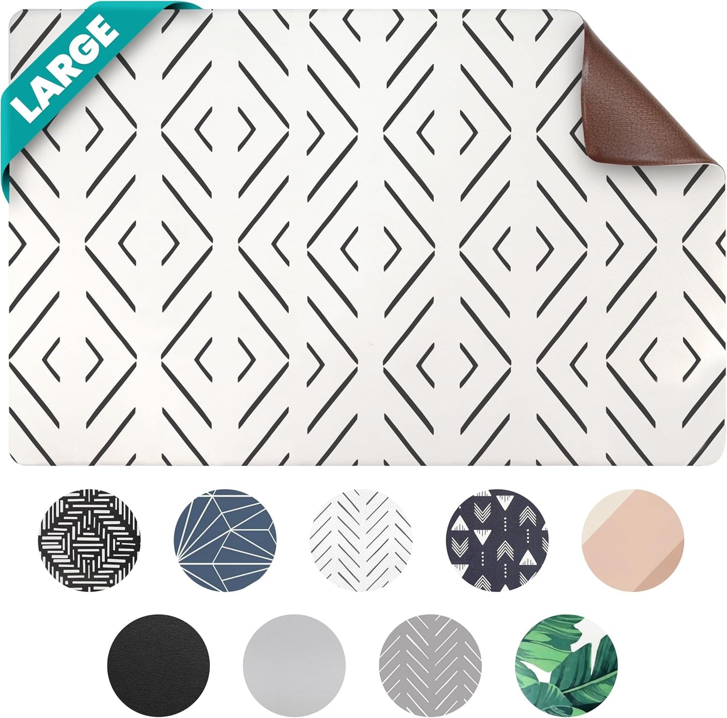 NALALAS Large Dog Mat for Food and Water, Cat Feeding Mat | Large Waterproof Dog Bowl Mat | Non-Slip Pet Food Mat for Floors | Pet Mats for Food and Water | Easy to Clean