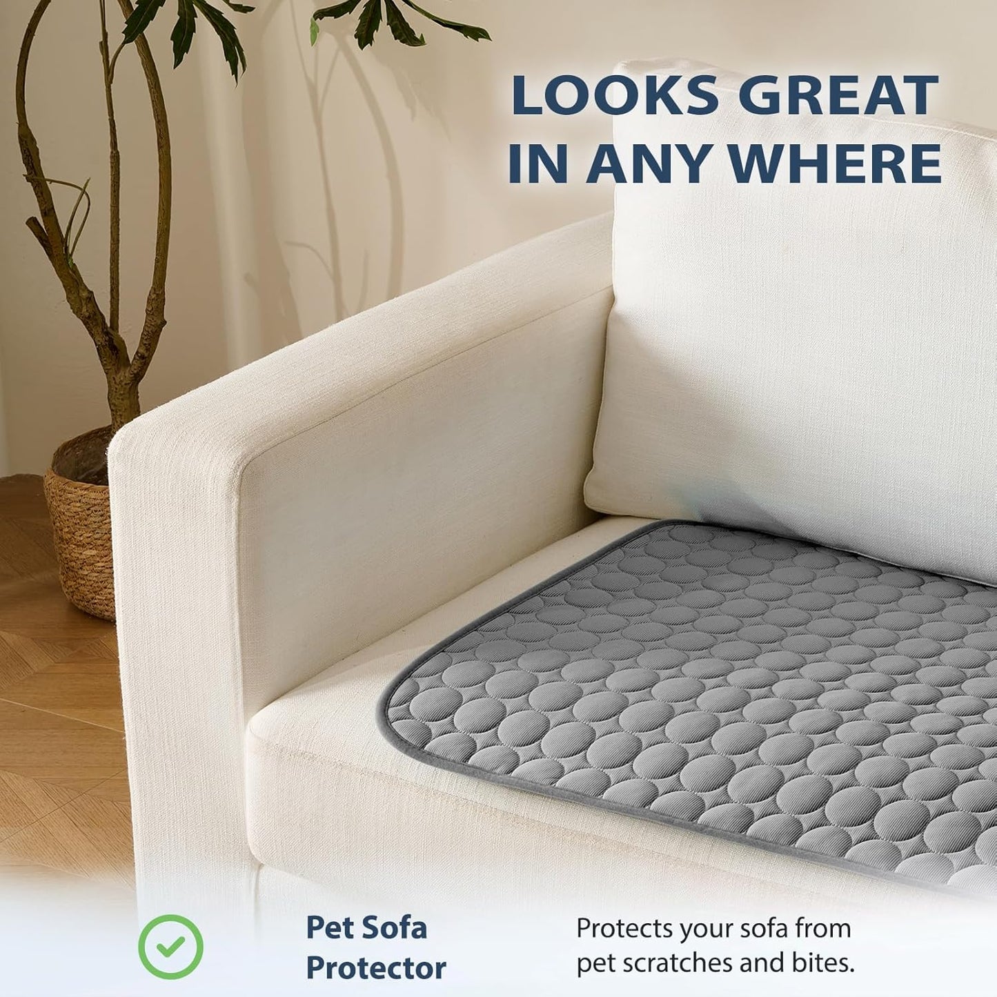 MICROCOSMOS Summer Cooling Mat & Sleeping Pad- Water Absorption Top, Materials Safe, Easy Carry, EZ Clean. Keep Cooling for Pets, Kids and Adults.(Dark Grey, 28" x 22")