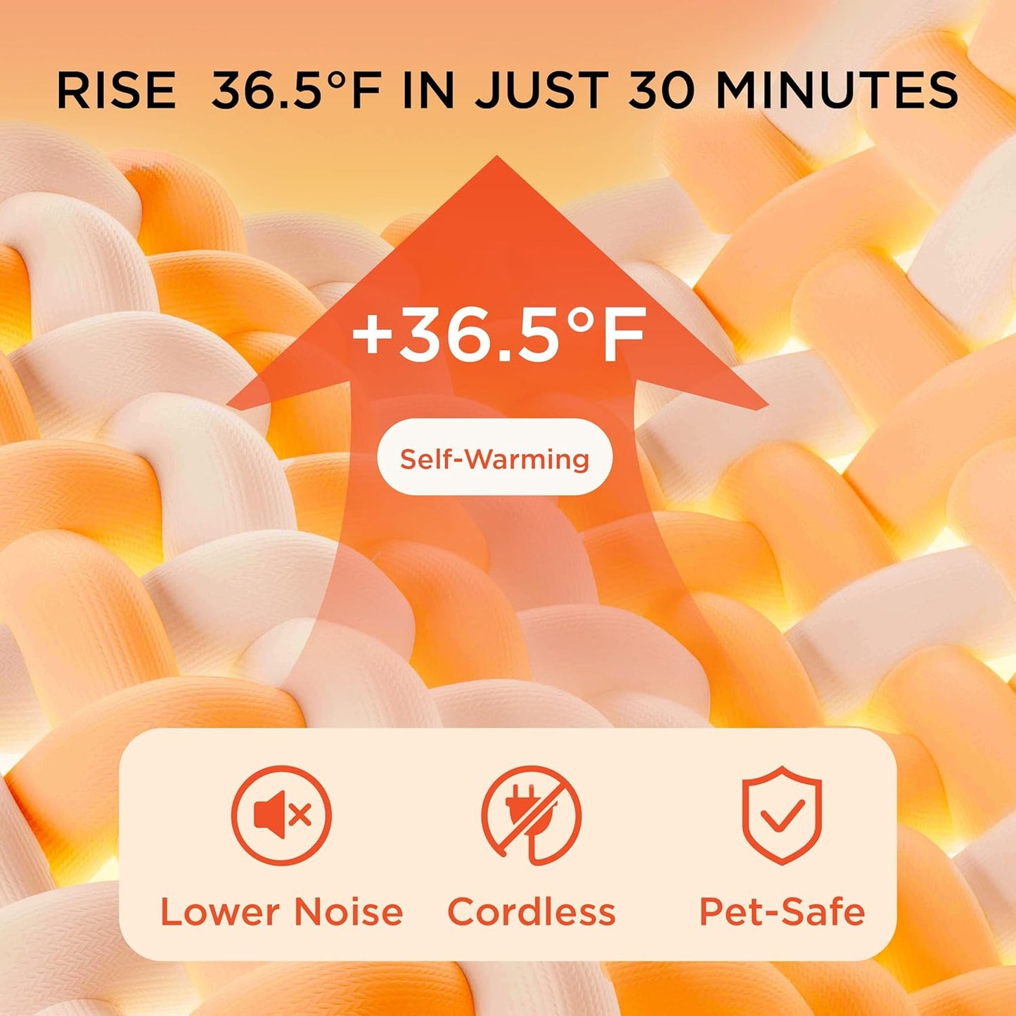 Bedsure Self Warming Dog Bed for Medium Dogs - Orthopedic Waterproof Puppy Beds with Removable Washable Cover, Egg Crate Foam Pet Mat, Suitable for Pet Up to 35 lbs