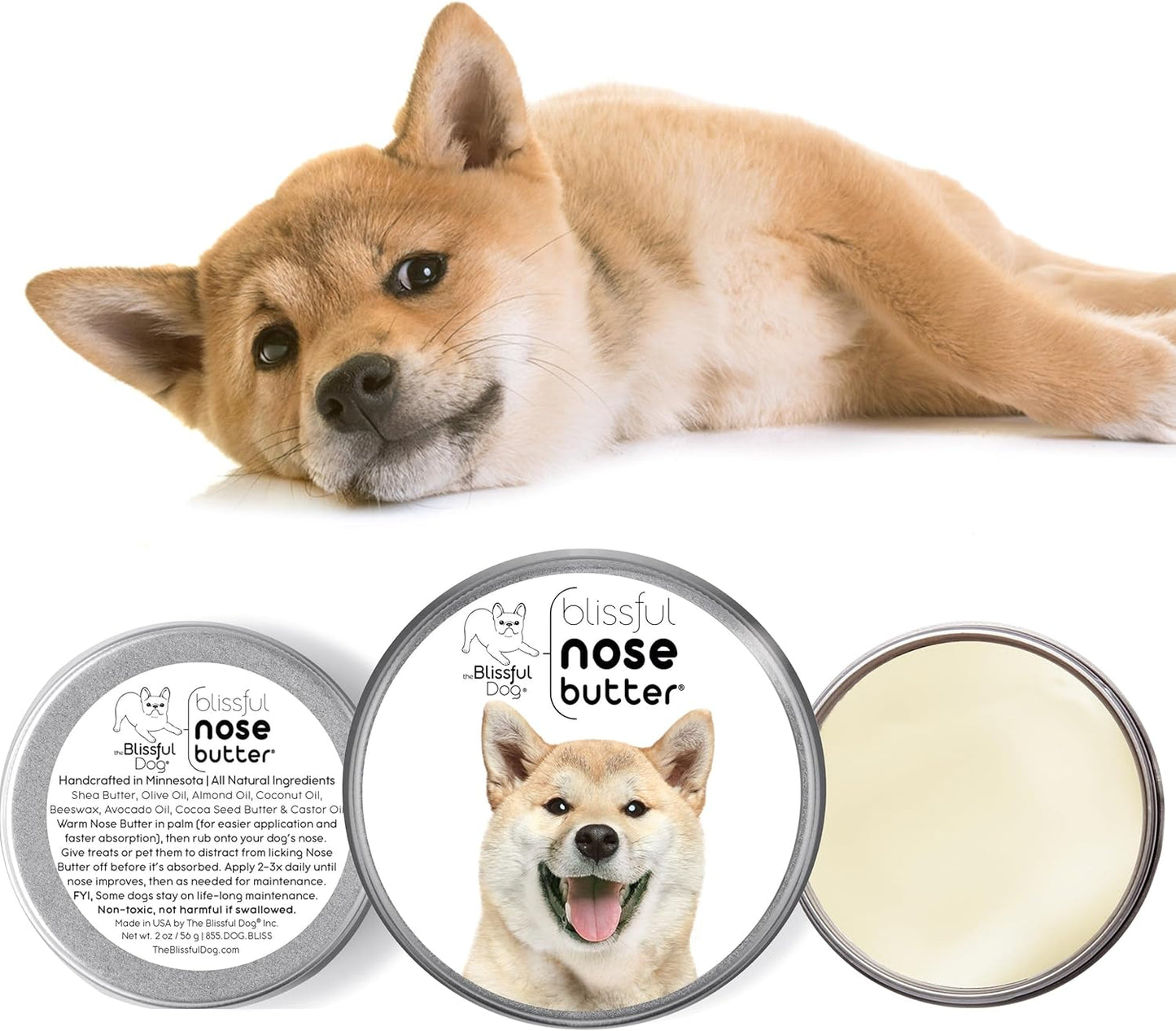 The Blissful Dog Shiba Inu Unscented Nose Butter, 16oz