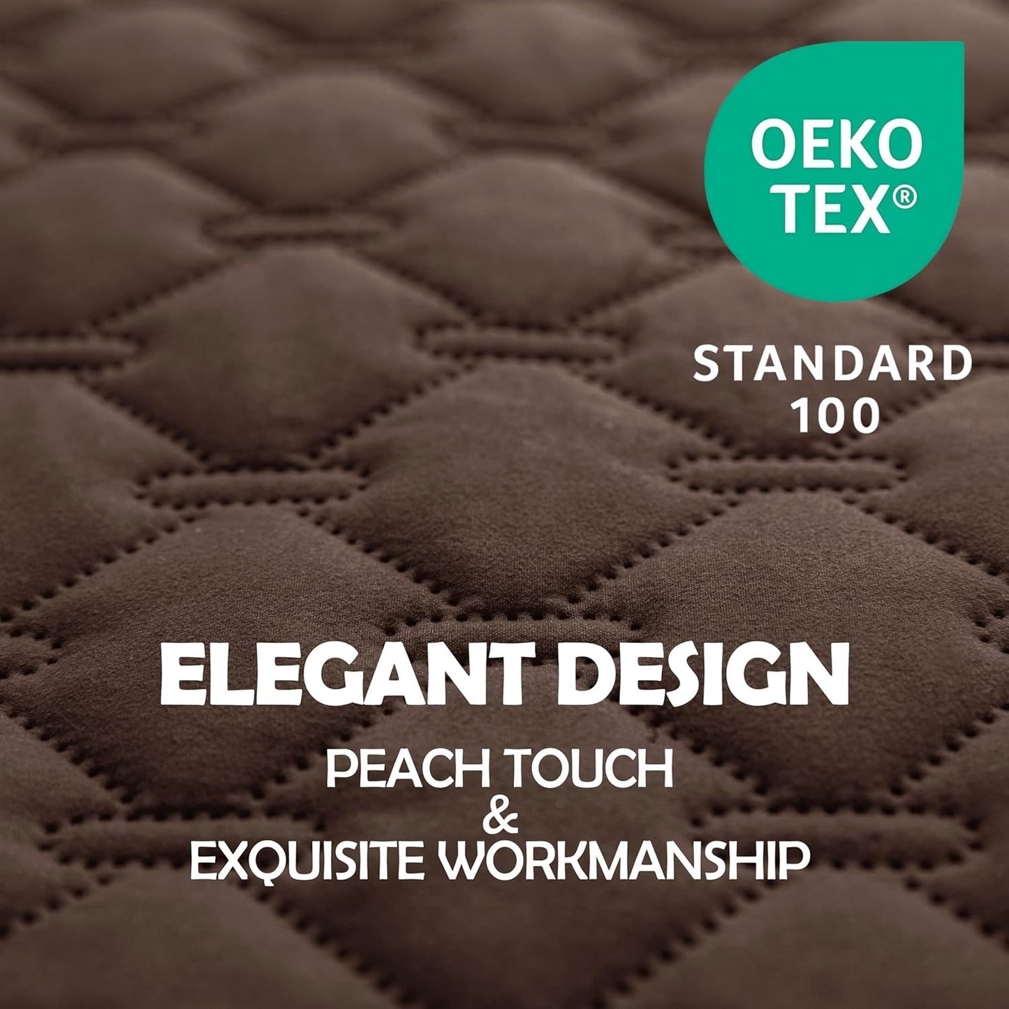 gogobunny 100% Double-Sided Waterproof Dog Bed Cover Pet Blanket Sofa Couch Furniture Protector for Puppy Large Dog Cat, Reversible (32x53 Inch (Pack of 1), Dark Chocolate/Light Chocolate)