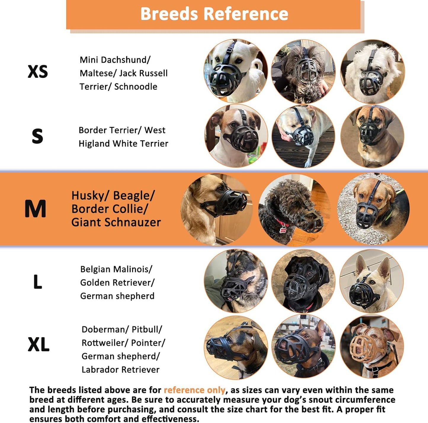 BARKLESS Dog Muzzle, Basket Muzzle for Biting, Chewing and Scavenging, Humane Cage Mouth Cover, Perfect for Grooming and Training Small, Medium, Large Aggressive Reactive Dogs (M, Brown)