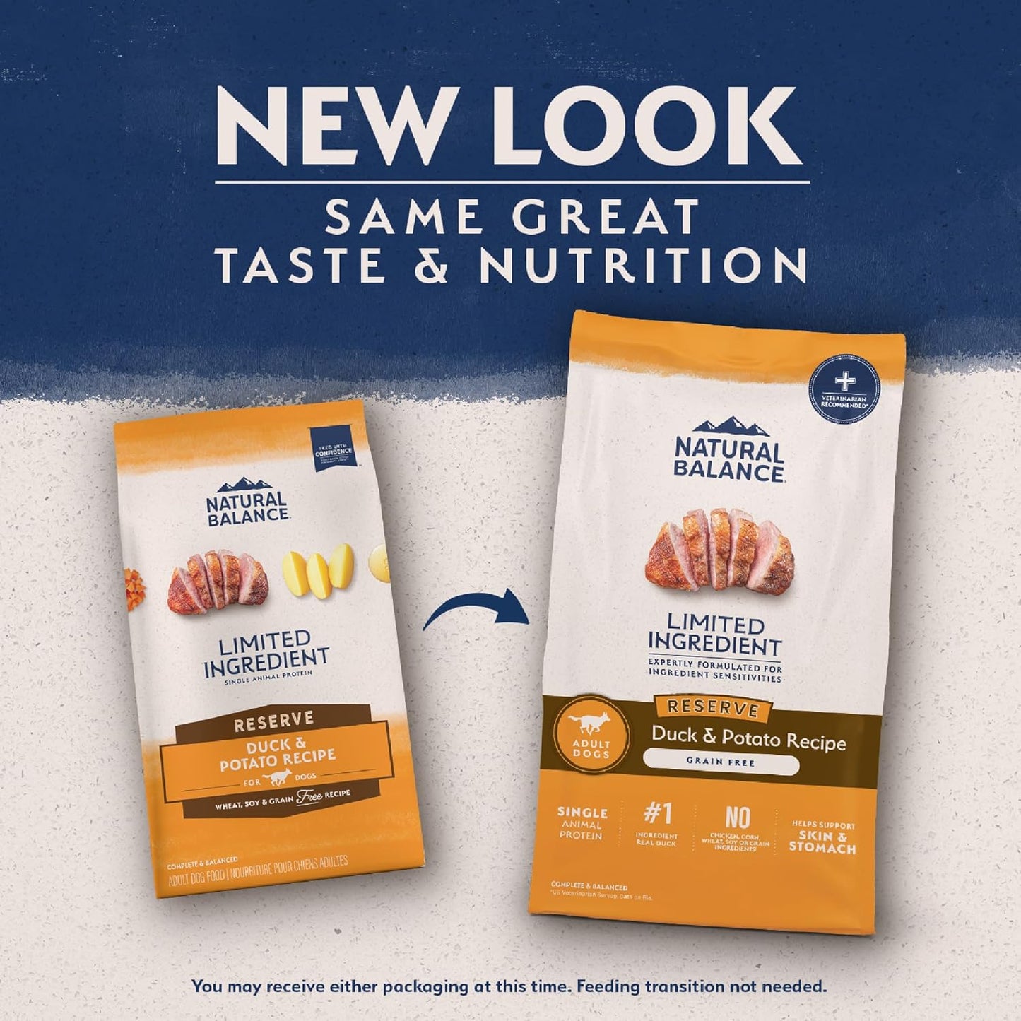 Natural Balance Limited Ingredient Adult Grain-Free Dry Dog Food, Reserve Duck & Potato Recipe, 4 Pound (Pack of 1)