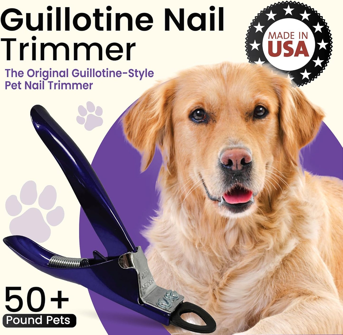 Resco Original Deluxe Dog, Cat, and Pet Nail/Claw Clippers. Best USA-Made Trimmer, More Colors & Sizes, candy purple, small/medium, PF0724