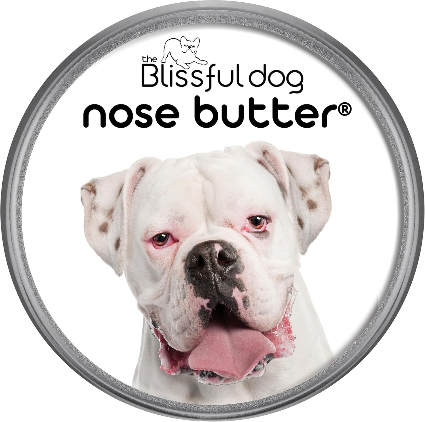 The Blissful Dog White Boxer Nose Butter for Dry, Cracked Skin, Lick-Safe Dog Nose Balm with Moisturizing Shea Butter, Almond, Olive, and Essential Oils, Pet Supplies, Uncented, 1 oz.