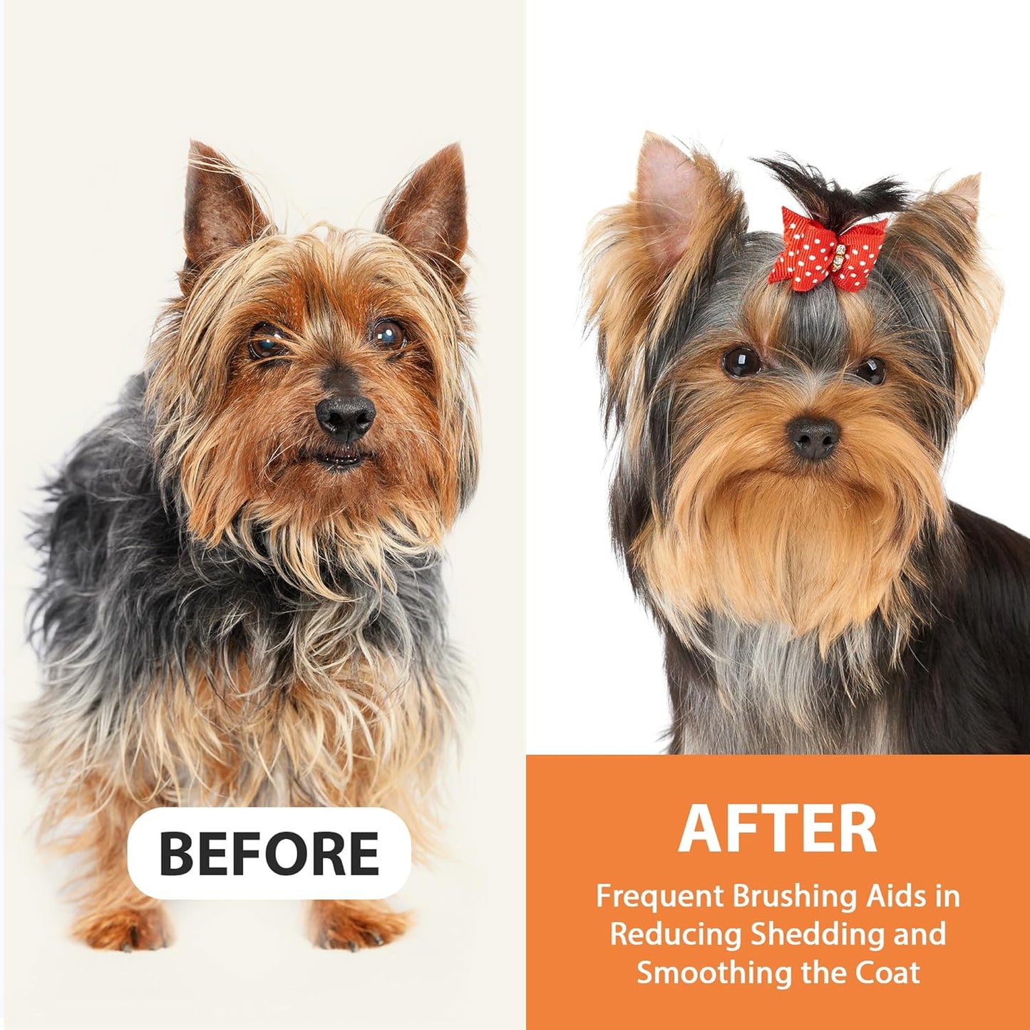 Dog Brush for Long Haired Dogs, 27mm Extra Long Pin Brush for Grooming, Shedding - Beech Wood Material, Non-Slip Rubber Handle, Round-Tipped Pins