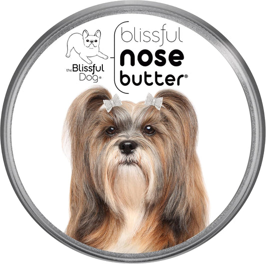 The Blissful Dog Lhasa Apso Nose Butter for Dry, Cracked Skin, Lick-Safe Dog Nose Balm with Moisturizing Shea Butter, Almond, Olive, and Essential Oils, Pet Supplies, Uncented, 1 oz.