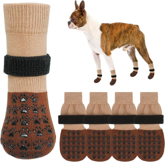 SCENEREAL Dog Socks to Prevent Licking Paws for Hardwood Floors Anti Slip, Dog Grippy Socks Shoes for Senior Small to Large Dogs, Dog Boots & Paw Protectors for Hot/Cold Scratching Pavement