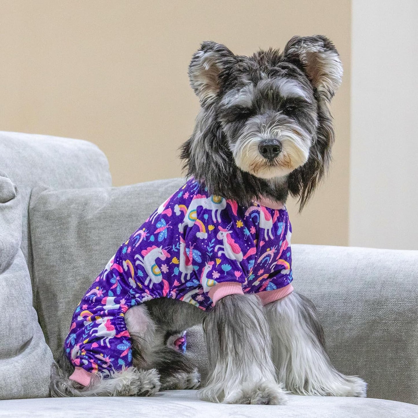 CuteBone Dog Christmas Pajamas Puppy Onesies Small Dogs Soft Pjs Coat Cat Apparel Comfy Pet Clothes Outfit Doggie Bodysuit P291S