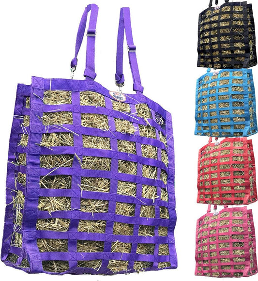 Derby Originals Supreme 4-Sided Slow Feed Hay Bag – Patented, 1-Year Warranty, 3.5" & 1.75" Openings