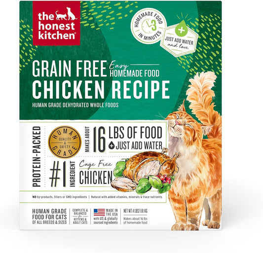The Honest Kitchen Dehydrated Grain Free Chicken Cat Food 4 Pound (Pack of 1)