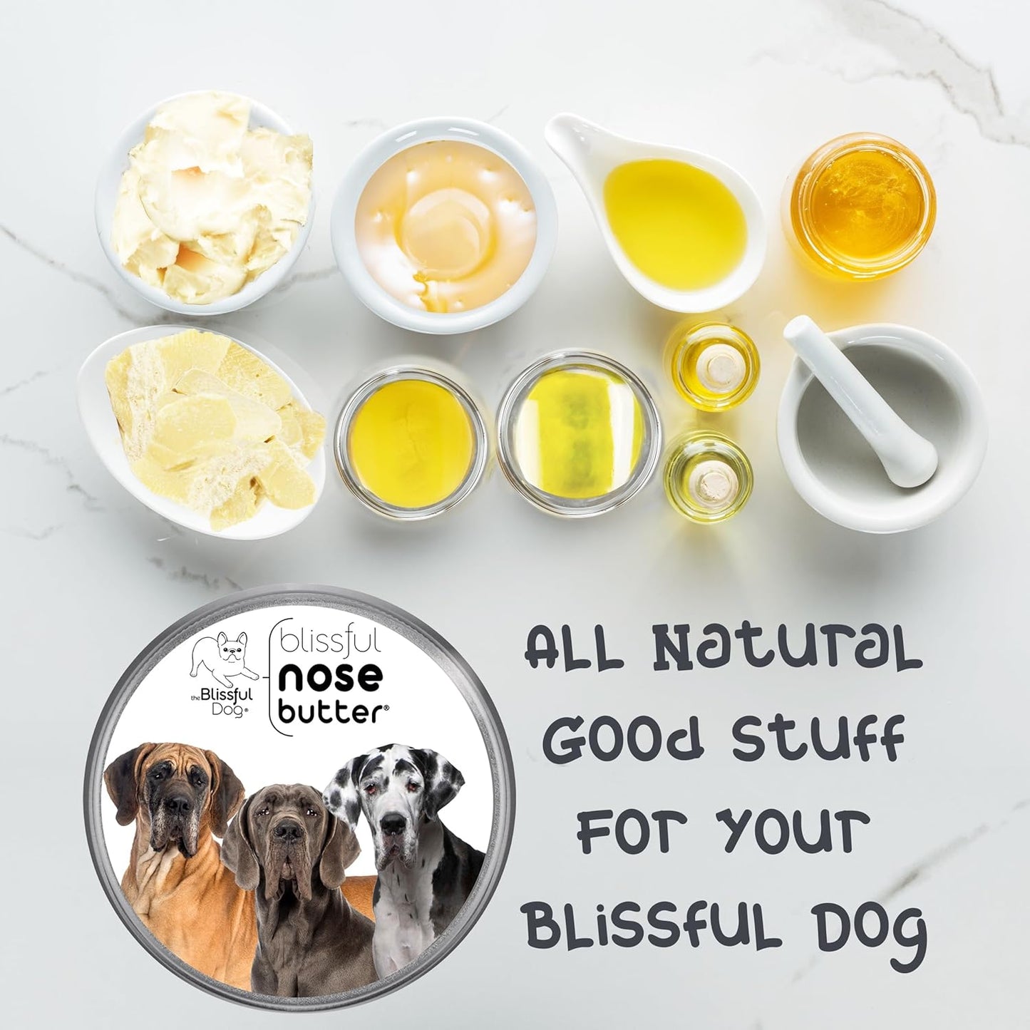 The Blissful Dog Great Dane Unscented Nose Butter - Dog Nose Butter, 16 Ounce