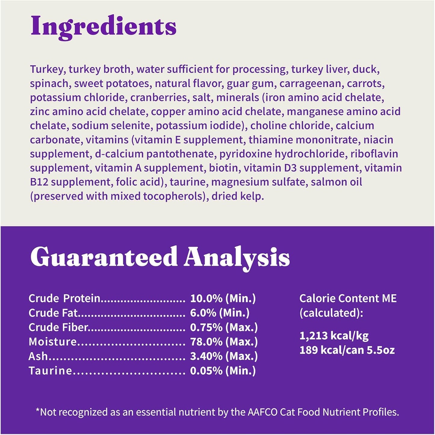 Halo Wet Cat Food Turkey & Duck Recipe, Grain Free Wet Cat Pate, Canned Cat Food for Extra Hydration, 5.5 Oz Can (Pack of 12)