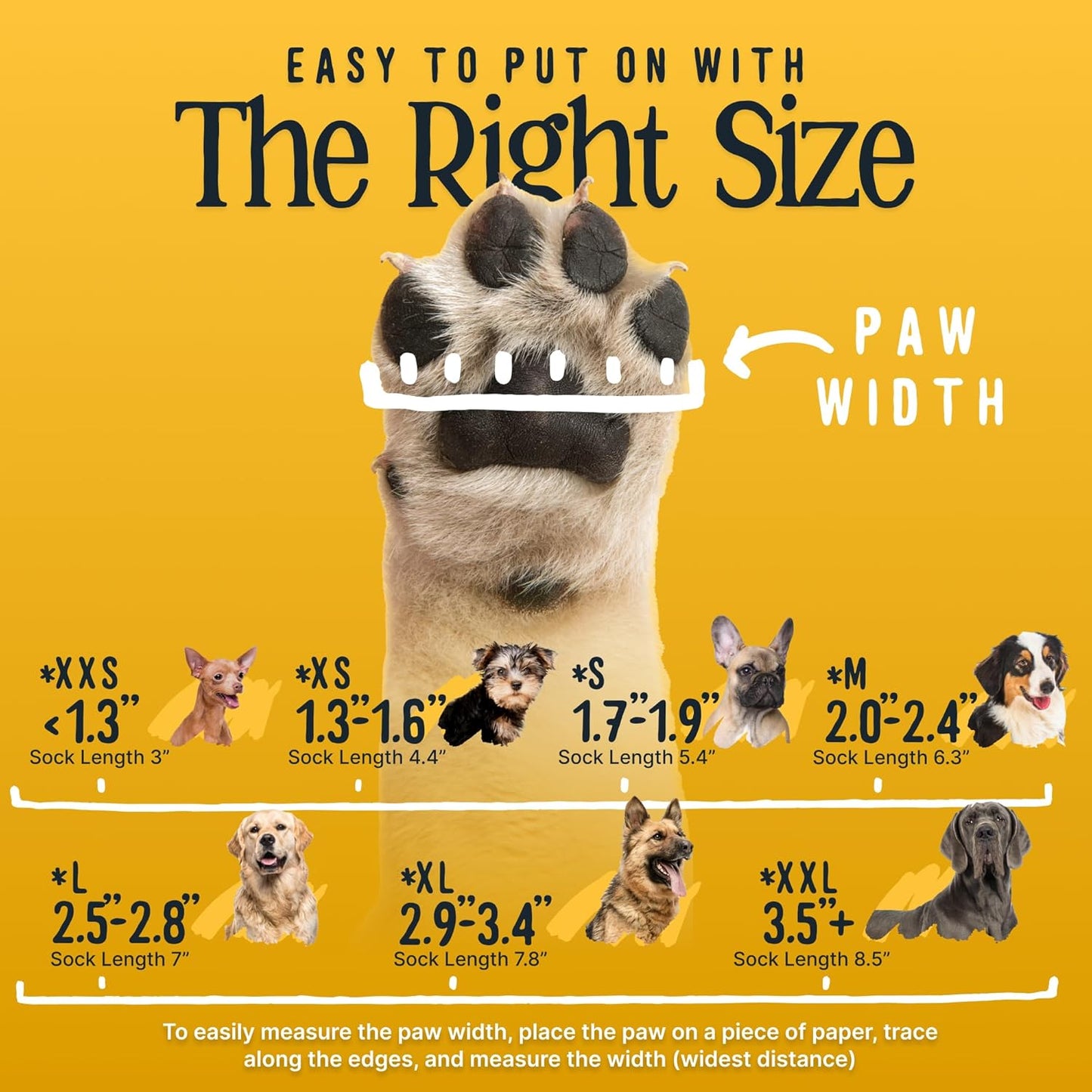 DOK TigerToes Premium Non-Slip Dog Socks for Hardwood Floors - Extra-Thick Grip That Works Even When Twisted - Prevents Licking, Slipping, and Great for Dog Paw Protection (Cool Caramel, Small)