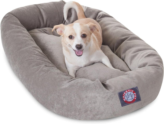 Majestic Pet Villa 32 Inch Shredded Memory Foam Dog Bed for Medium Sized Dogs 32x23x7 Inch–Orthopedic Dog Bed - Durable Pet Bed - Washable Medium Pet Bed with Head Support-Vintage