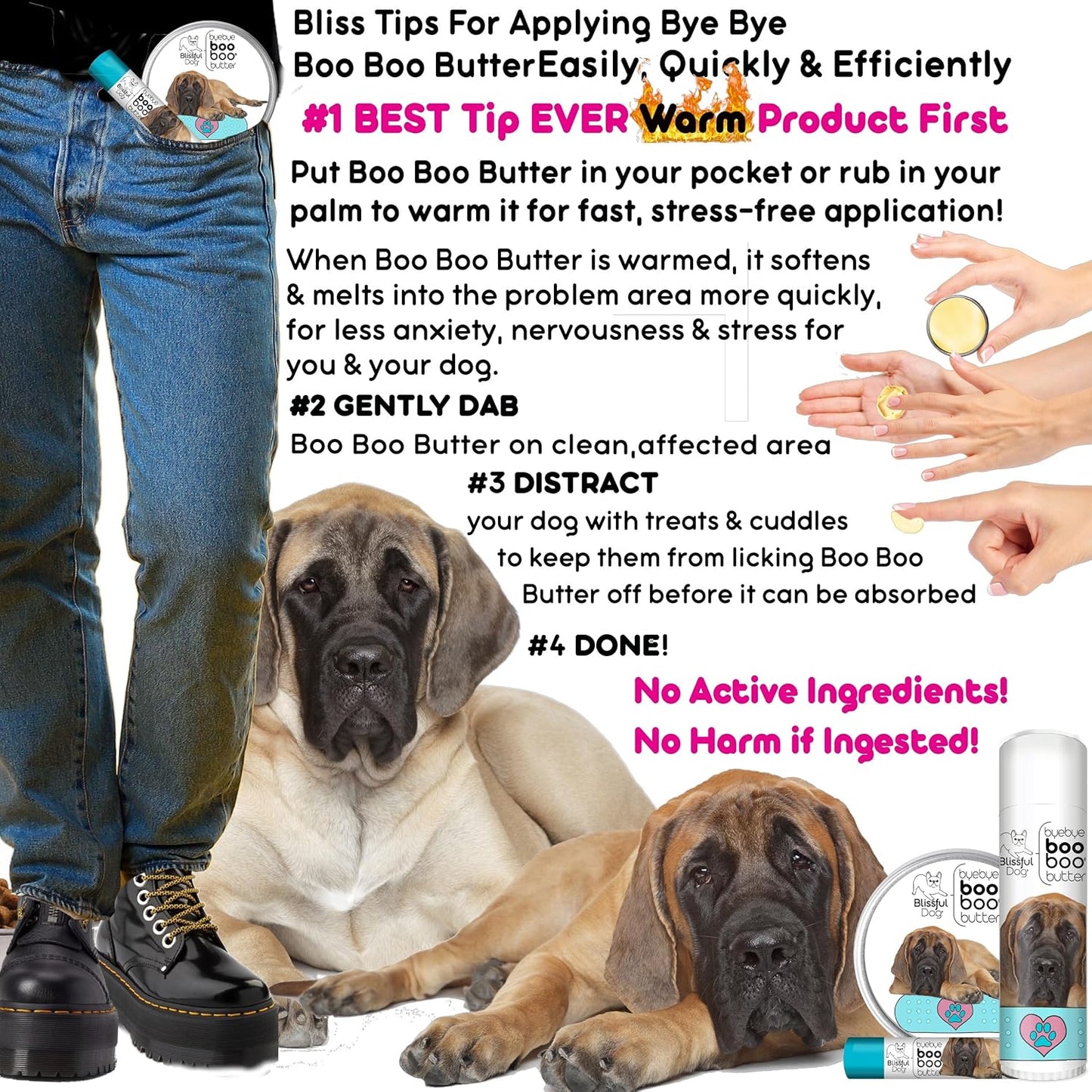 The Blissful Dog 1 oz TIN Mastiff Booboo Butter