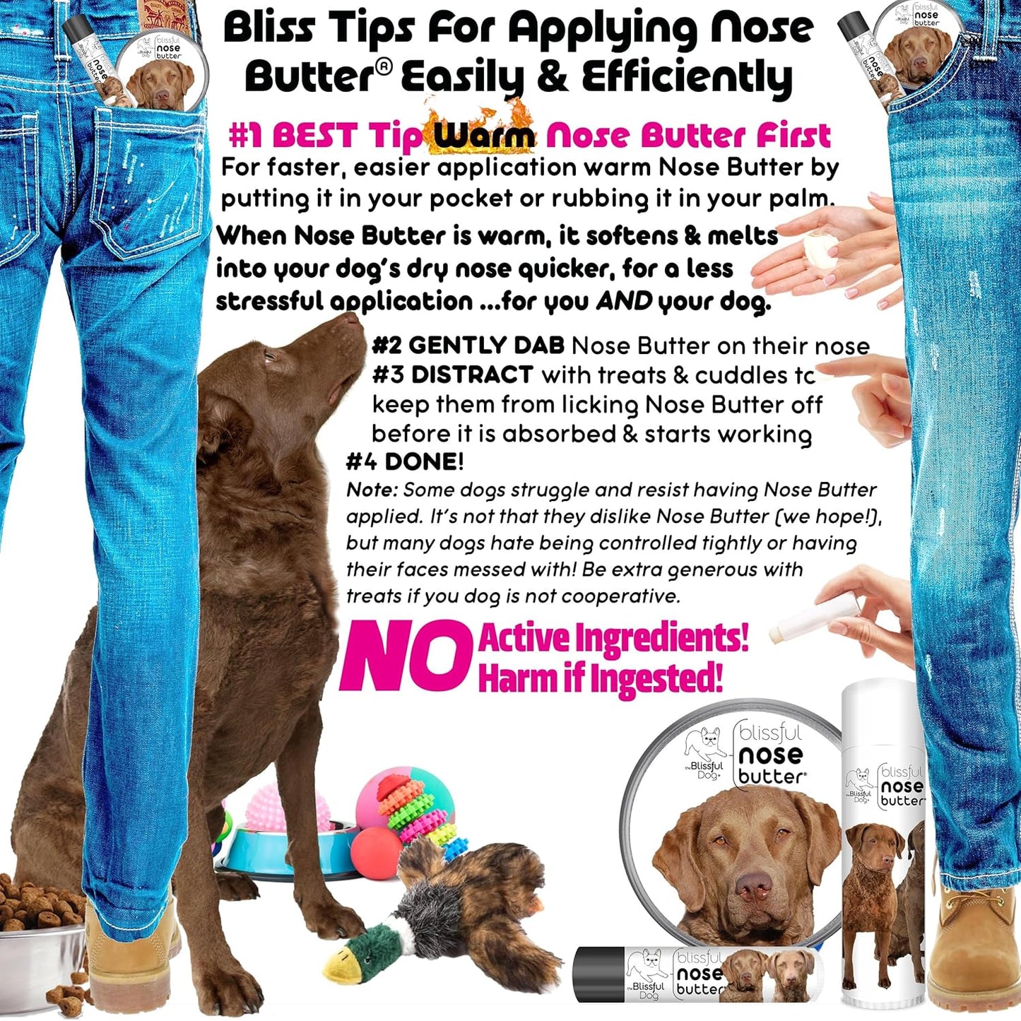 The Blissful Dog Chesapeake Bay Retriever Unscented Nose Butter, 8-Ounce