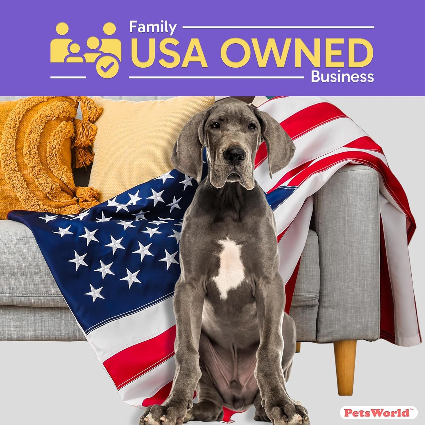 PETSWORLD Giant Dog Potty Pads, Odor-Eliminating, 36" x 36", Ultra Absorbent 5-Layer Leak-Proof Training Pads for Dogs & Cats (36x36, 100 Count)