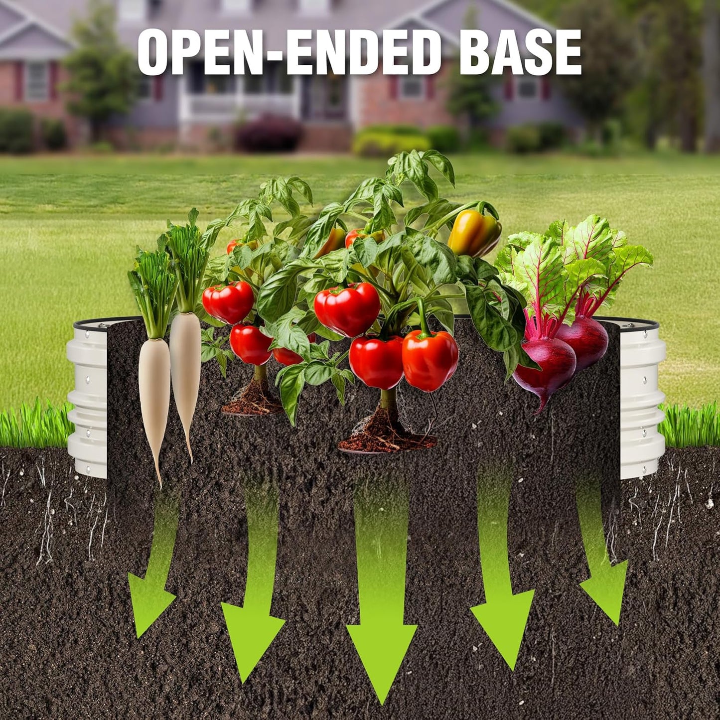 WORKPRO 4x2x1ft Galvanized Raised Garden Bed Set, Rust & Corrosion Protection, Easy Assembly, Safe Edge, Ideal for Vegetables & Flowers, White