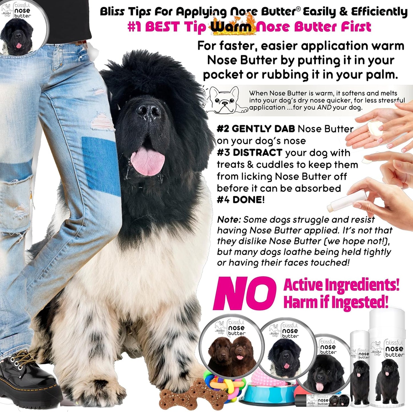 The Blissful Dog Newfoundland Unscented Nose Butter - Dog Nose Butter, 4 Ounce