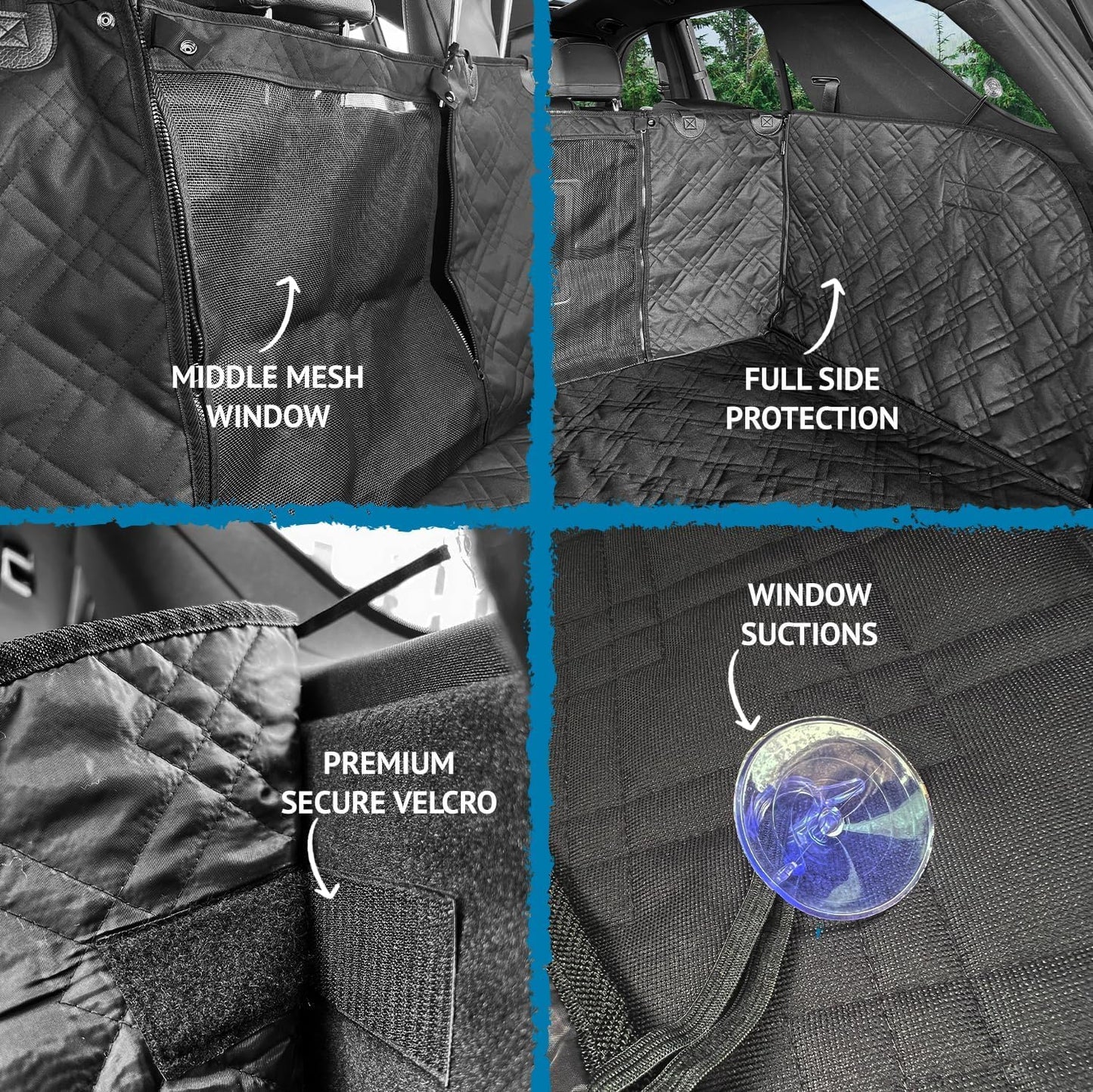 Bulldogology Cargo Liner for SUV - Heavy Duty Pet Trunk Liner Cargo Cover - Waterproof Cargo Cover for Dogs Hair, Muddy Paws - Protector Cargo Mats for Back of SUV (X-Large, Black)