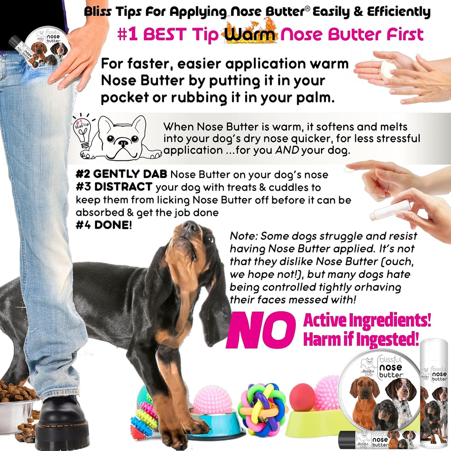 The Blissful Dog Coonhound Unscented Nose Butter, 16oz