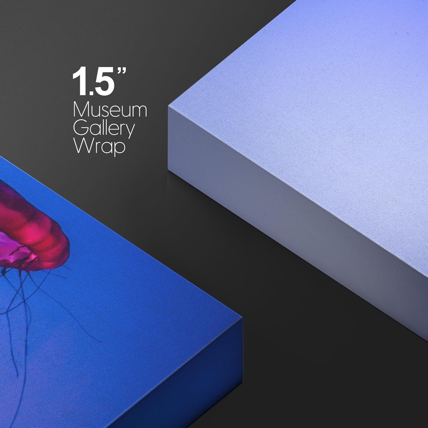 wall26 Canvas Print Wall Art Vibrant Neon Hot Pink Underwater Jellyfish Nature Animals Photography Realism Rustic Scenic Landscape Wilderness Earth for Living Room, Bedroom, Office - 12"x18"