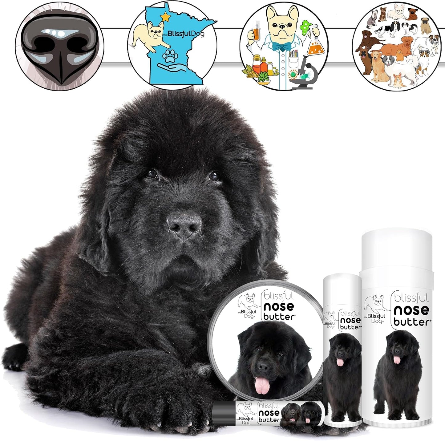 The Blissful Dog Newfoundland Unscented Nose Butter - Dog Nose Butter, 8 Ounce