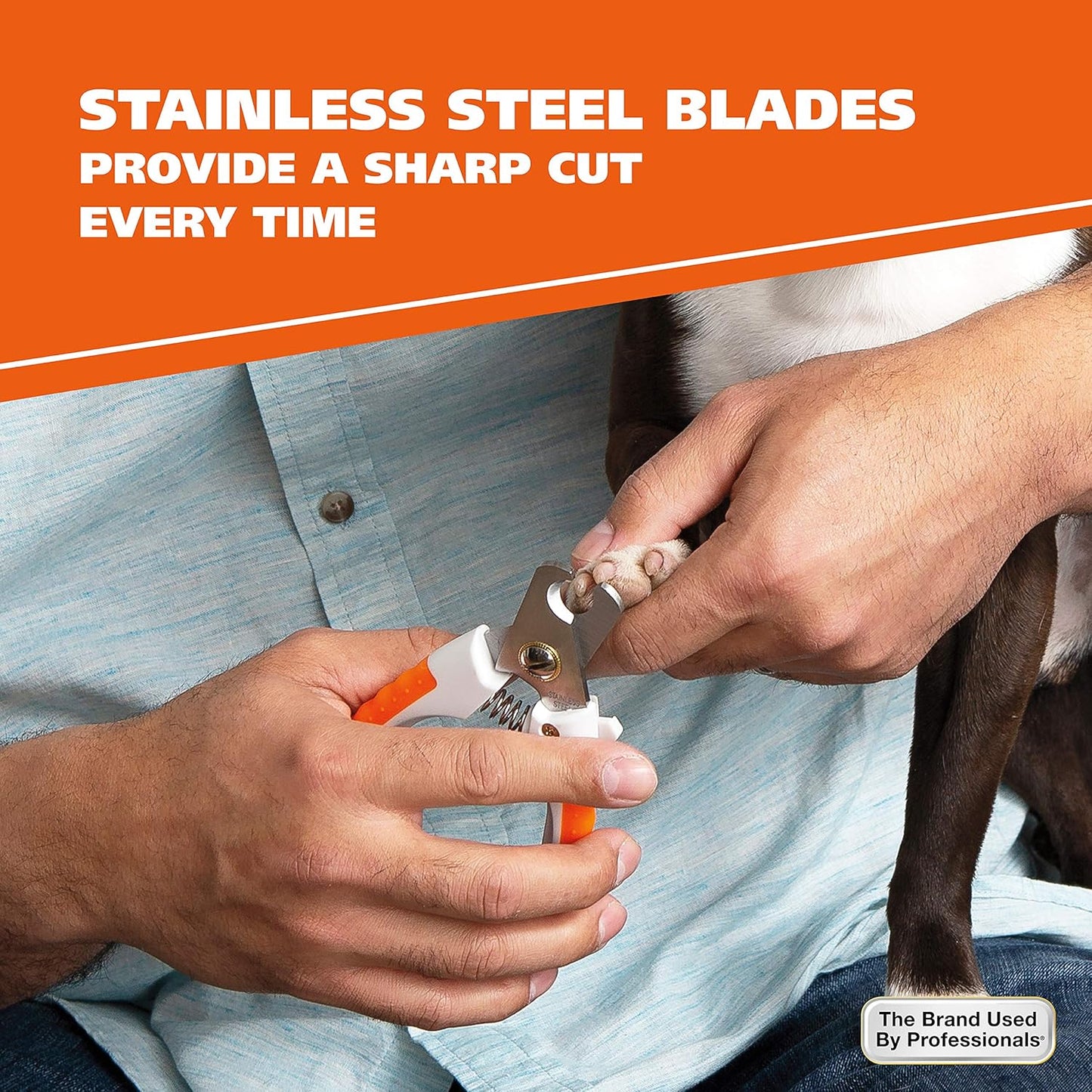 WAHL Pet Nail Clipper for Cutting Dog, Cat, & Animal Claws with Razor Sharp Stainless Steel Blades & Protective Safety Guard Locks for Safe Claw Care – Model 858448